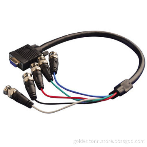 HDB 15P Female to BNC Cable with Coaxial Connector and High Performance, Easy to Use